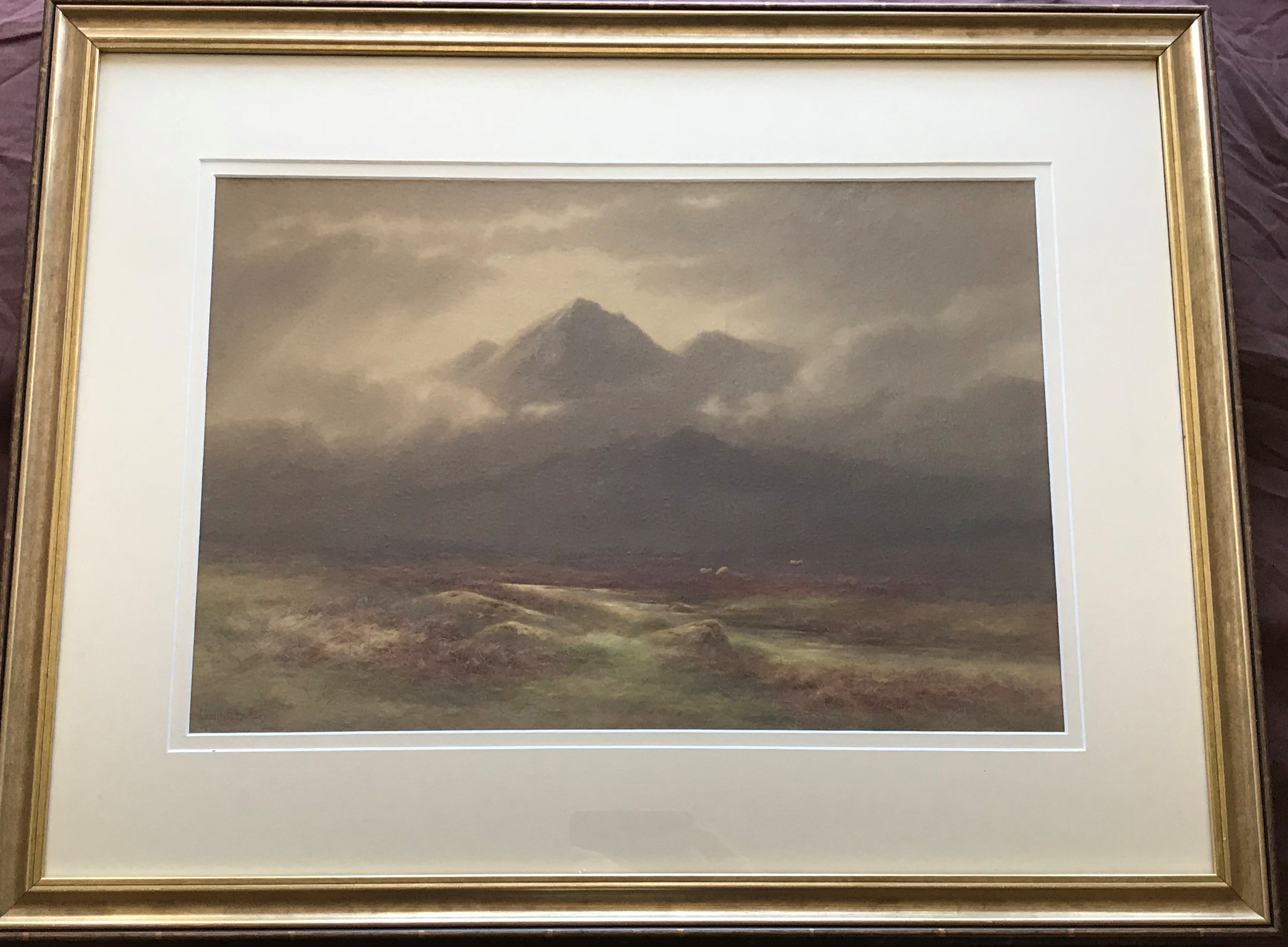 Charles Edward Brittan 1870-1949 watercolour, Glen Lyon Perthshire. - Image 3 of 4