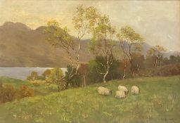 Pastural Meadow, original oil painting by Rev William Dickie British artist