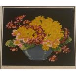 Thomas Todd Blaylock (Scottish) 1876-1929. Signed Woodblock 'Polyanthus'