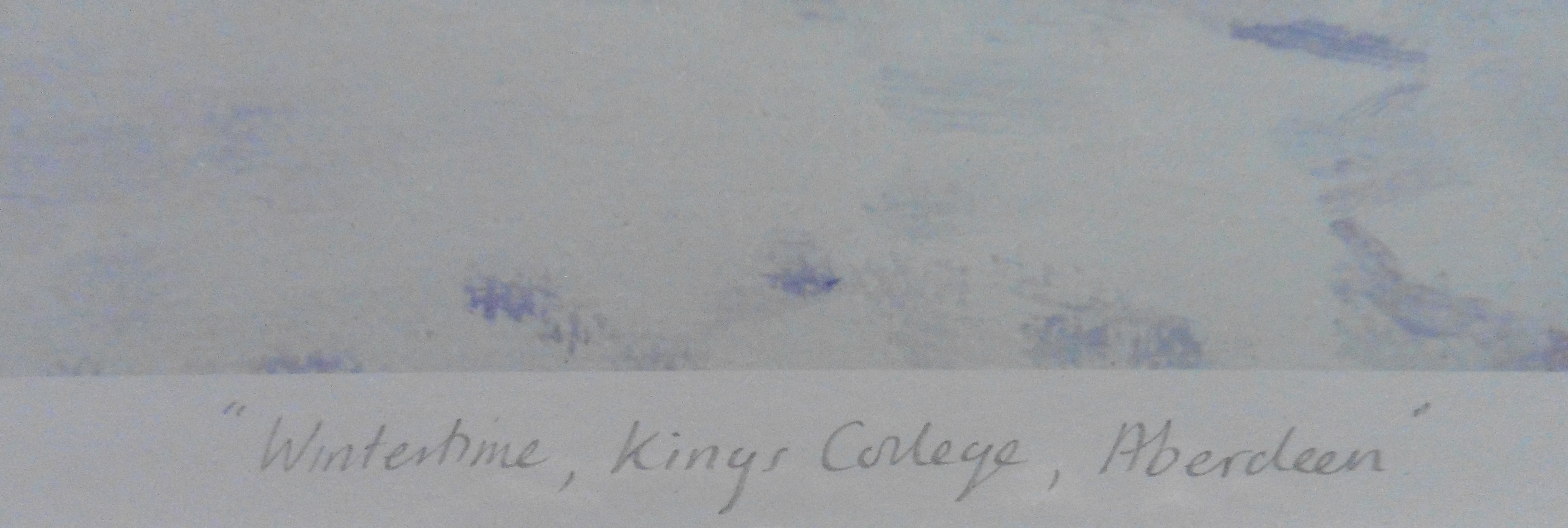 Wintertime Kings College Aberdeen limited ed print by Scottish artist Nigel Grounds, bn 1962 - Image 2 of 2