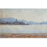 Largs Scotland signed watercolour By Captain George Drummond fish