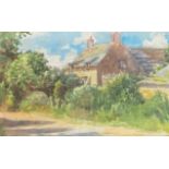 Cottage at Swanage Dorset watercolour signed Rendall