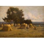 Colin John Macintosh Scottish circa 1900'sartist original signed oil painting 'Harvest Scene'