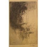 "Marguerite" by Dwight Case Sturges 1874- 1940 Pencil signed Etching