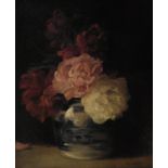 Robert Easton Stuart, Scottish artist 1890-1940 signed oil on canvas “Peonies”