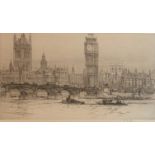 Signed Etching. William Walcot, 1874-1943 - 'Westminster'