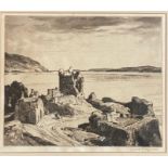 Leonard Russell Squirrel (RWS, RE, RI, PS, SGA 1893-1979) signed etching Urquhart Castle