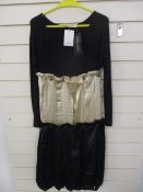 Brand new Tata Naka black and gold evening dress UK 12