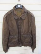 Brand new Ralph Lauren leather brown 82 bomber jacket size XXL RRP £1400