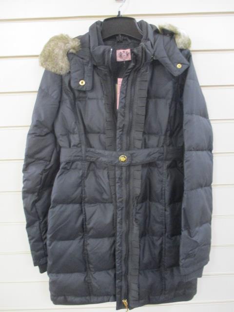 Brand new Juicy Couture size 12 black ruffle puffer jacket approx. orig RRP £150