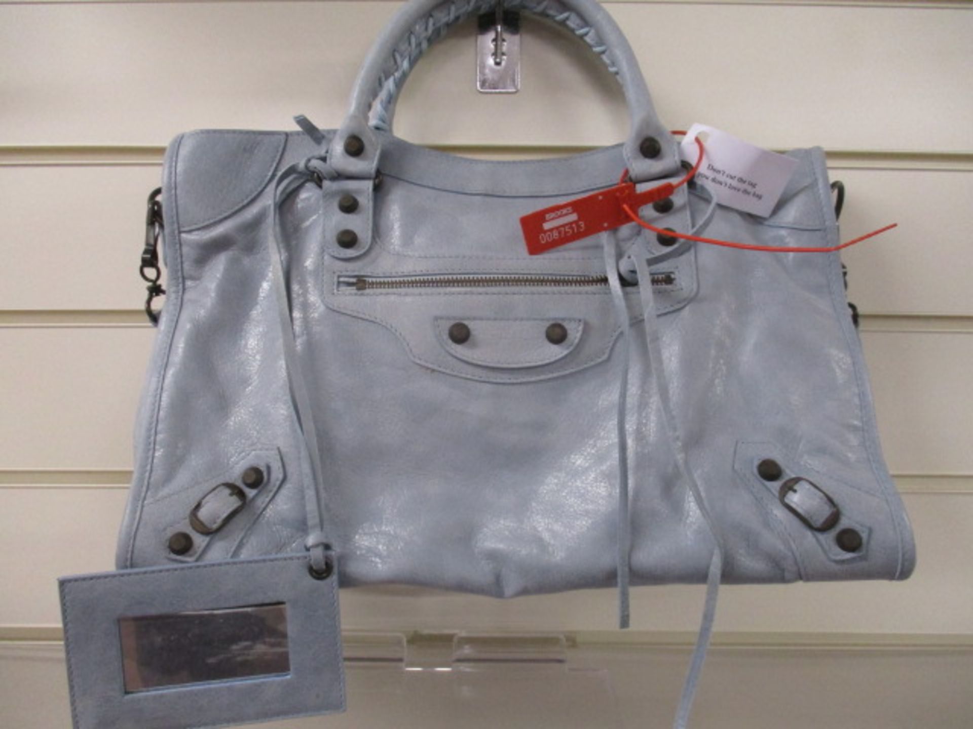 Balenciaga Sac with Mirror in pastel blue