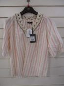 Brand new Mulberry striped blouse UK size 10 with tags approx. RRP £400