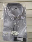 Brand new Peter Werth shirt striped grey RRP £45 size L