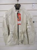 Brand new Belstaff 7322d Orion jacket in pearl white with tags padded elbows pleated detail RRP...