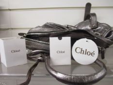 Chloe Paddington bag in aubergine - distressed style/ look