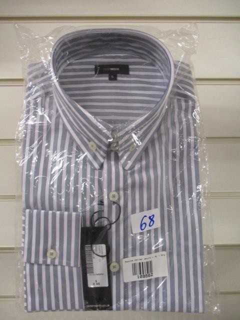 Brand New Peter Werth shirt striped grey RRP £45 size S
