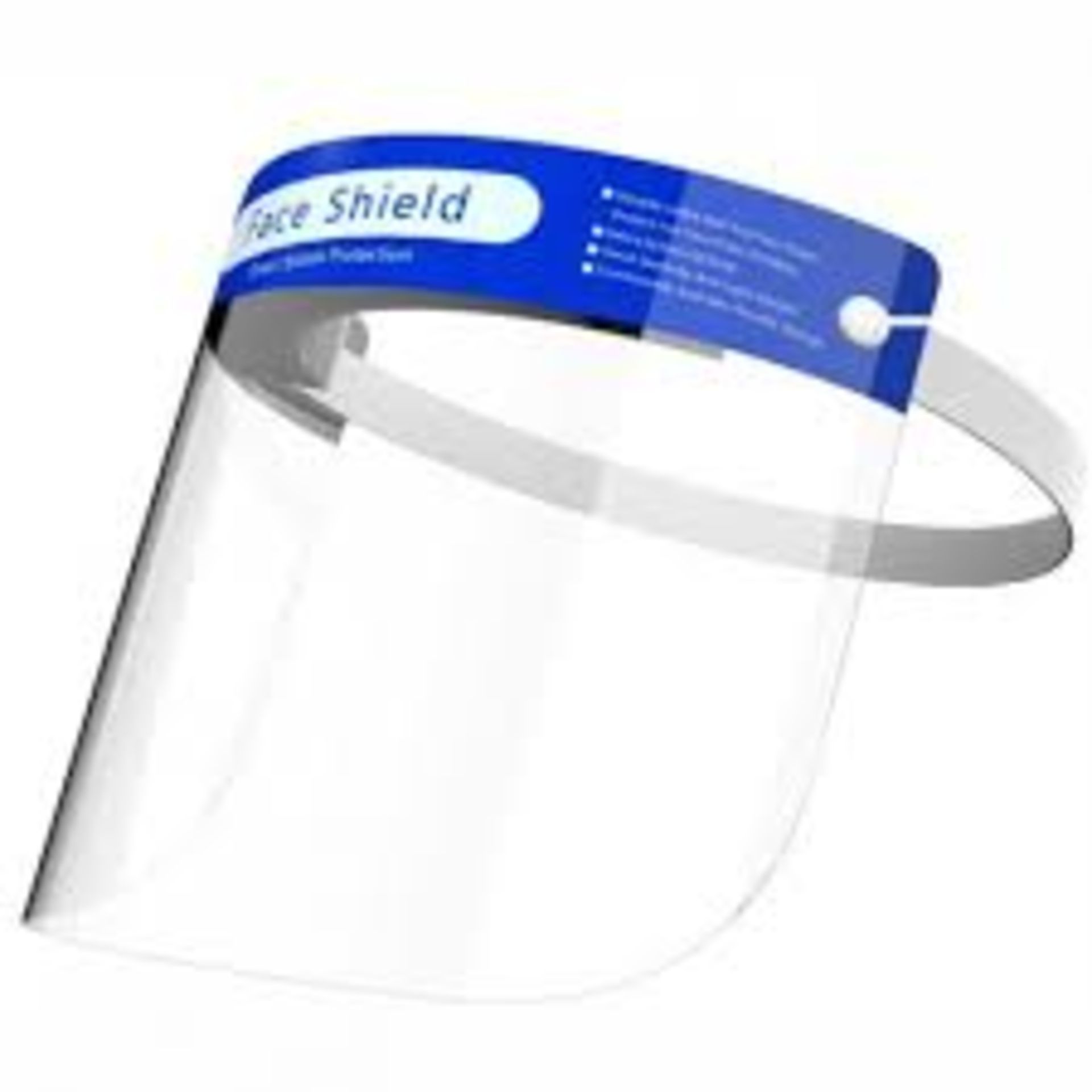 Face Shield Visors, foam head band. 100 pcs.