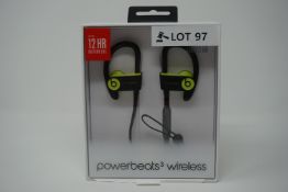 rrp £129.99 beats by dr dre powerbeats 3 wireless earphones -green