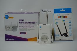 rrp £129.99 bundle of 3 wifi enhancement products including netgear n300 ex2700 wi-fi range extender