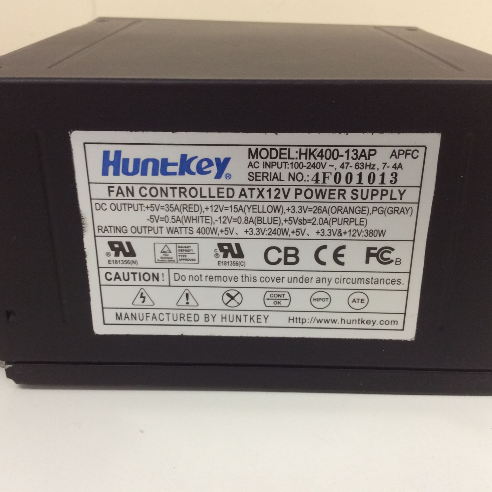 Huntkey atx12v power supply hk400-13ap - Image 2 of 3