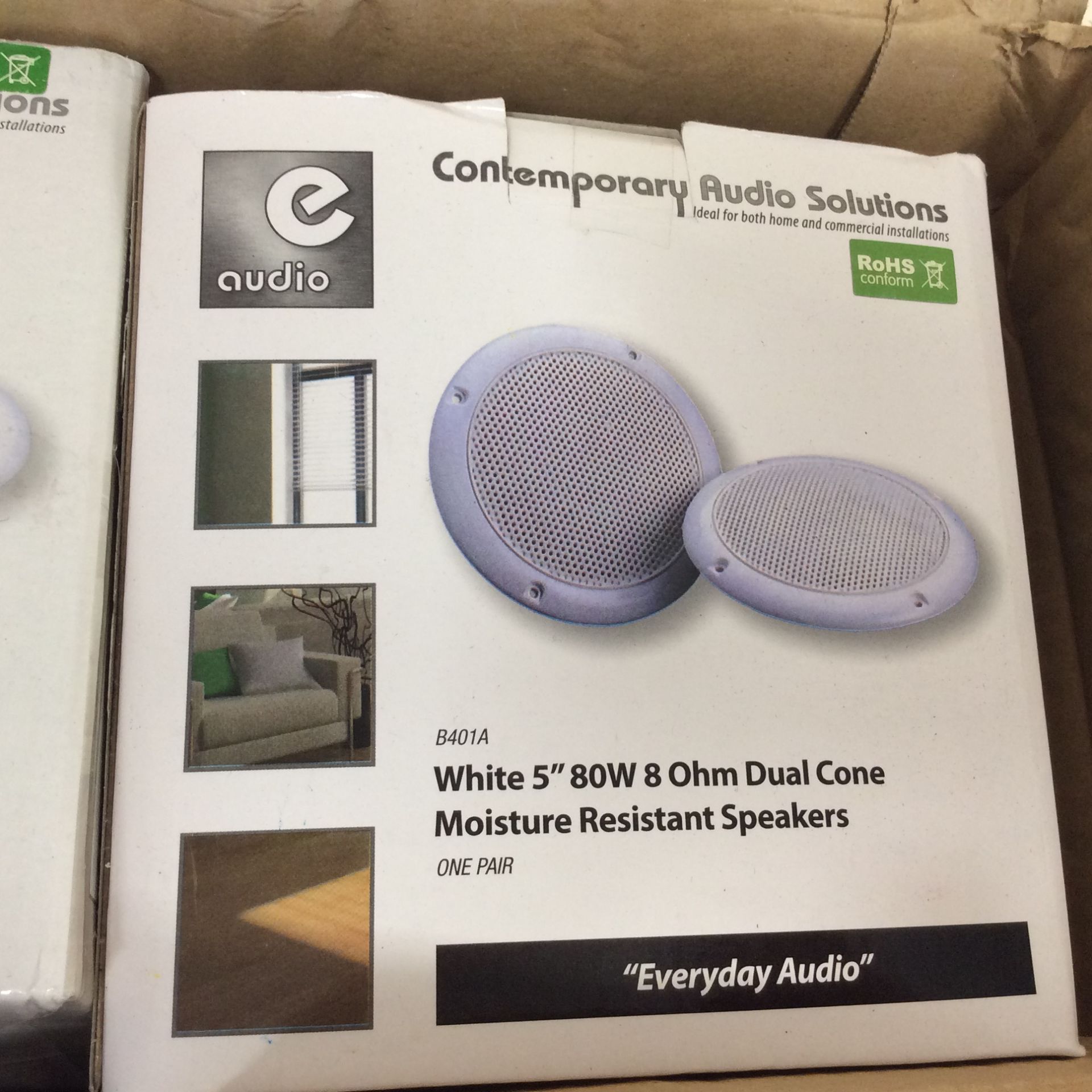 Systemline six zone multiroom distribution hub with 2 pairs waterproof celling speakers & cables - Image 4 of 4
