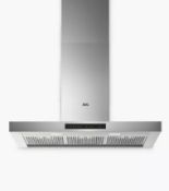 Aeg 90cm chimney cooker hood stainless steel – model number dbe6980hm –rrp 449.99gbp