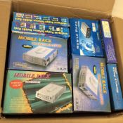 Box of 16 mobile racks various models to include crs