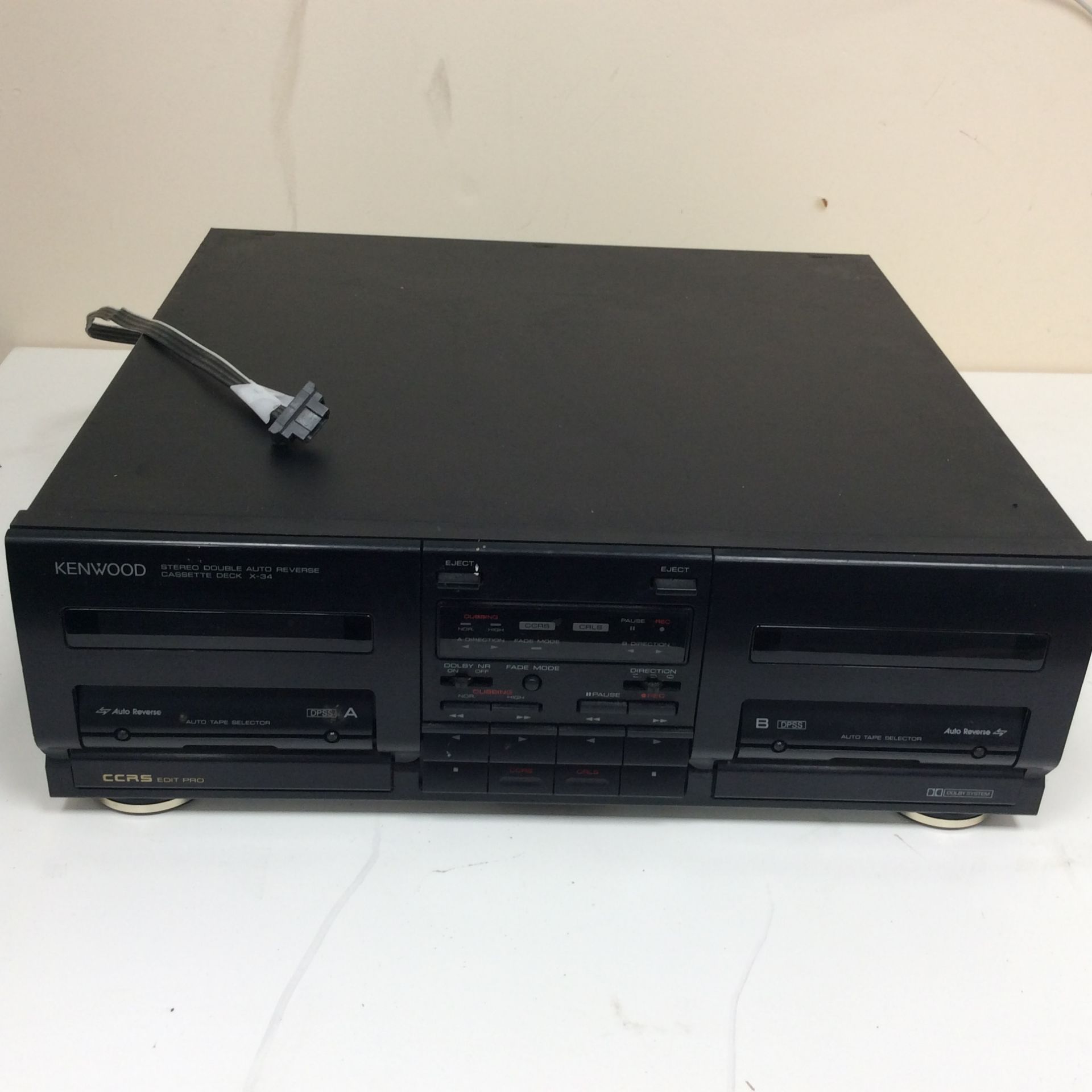 Kenwood stereo double auto reverse deck x-34