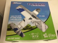 Top race 3 channel remote control trainer airplane rrp 129.99