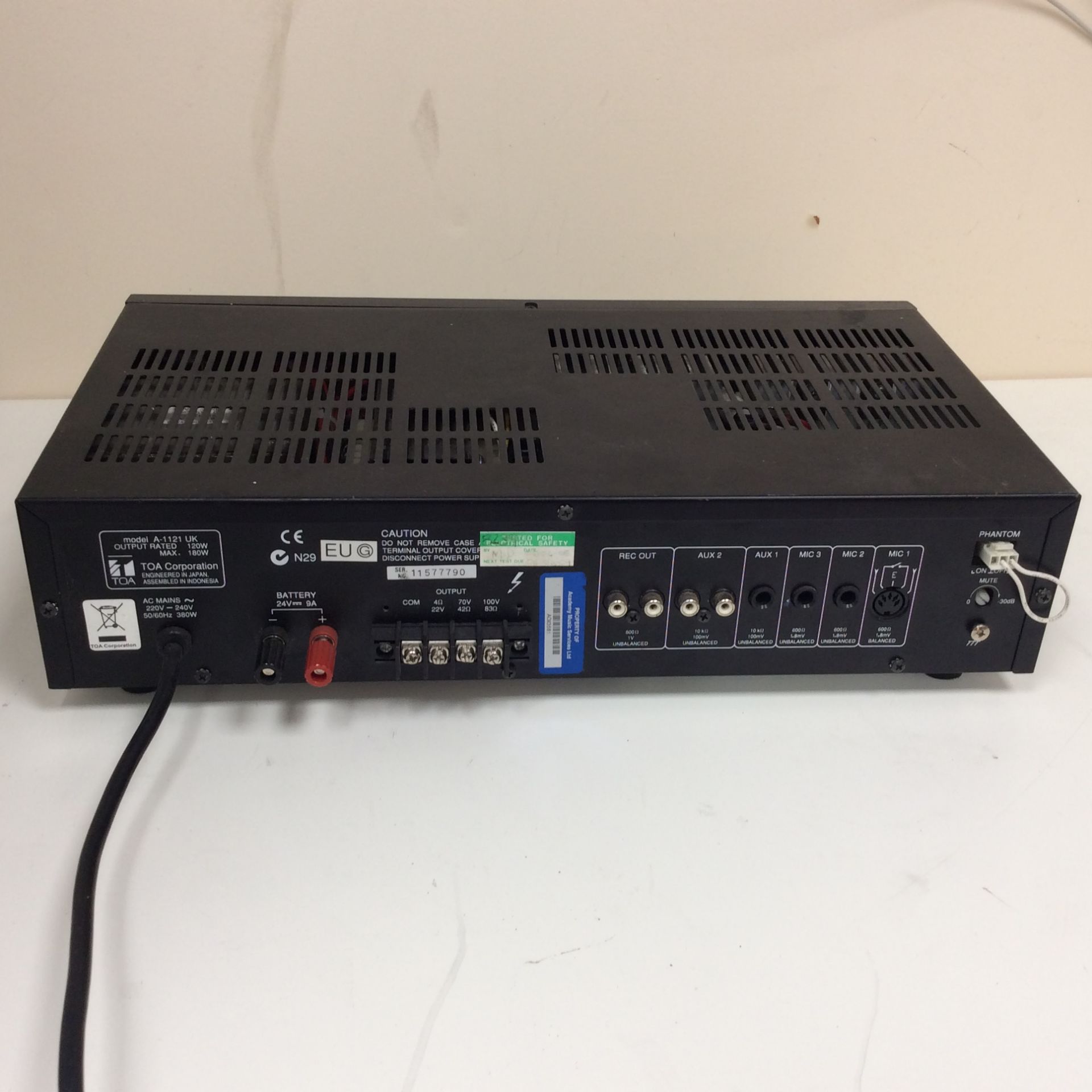 Toa a-1121 pa amplifier - Image 5 of 5