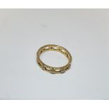 18Ct Yellow Gold Diamond Open Link Full Eternity Ring