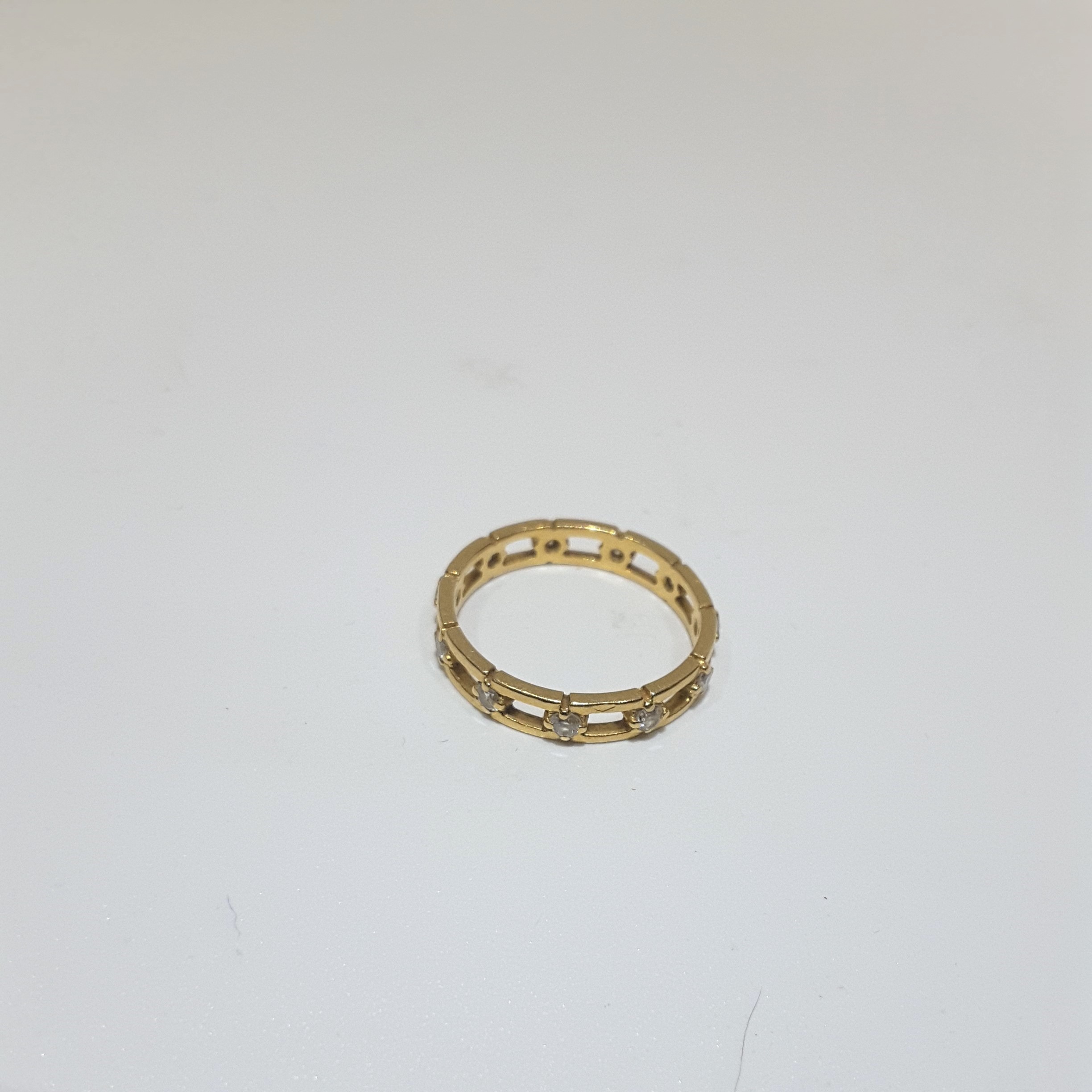 18Ct Yellow Gold Diamond Open Link Full Eternity Ring - Image 3 of 3