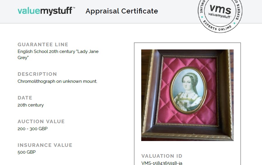 Framed Miniature Portrait Of Lady Jane Grey - Image 7 of 7