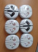 6 x new high quality earphones with mic volume control buttons rrp £30