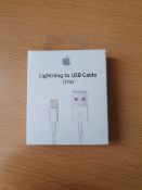 2 x new apple original data sync charging cables rrp £38