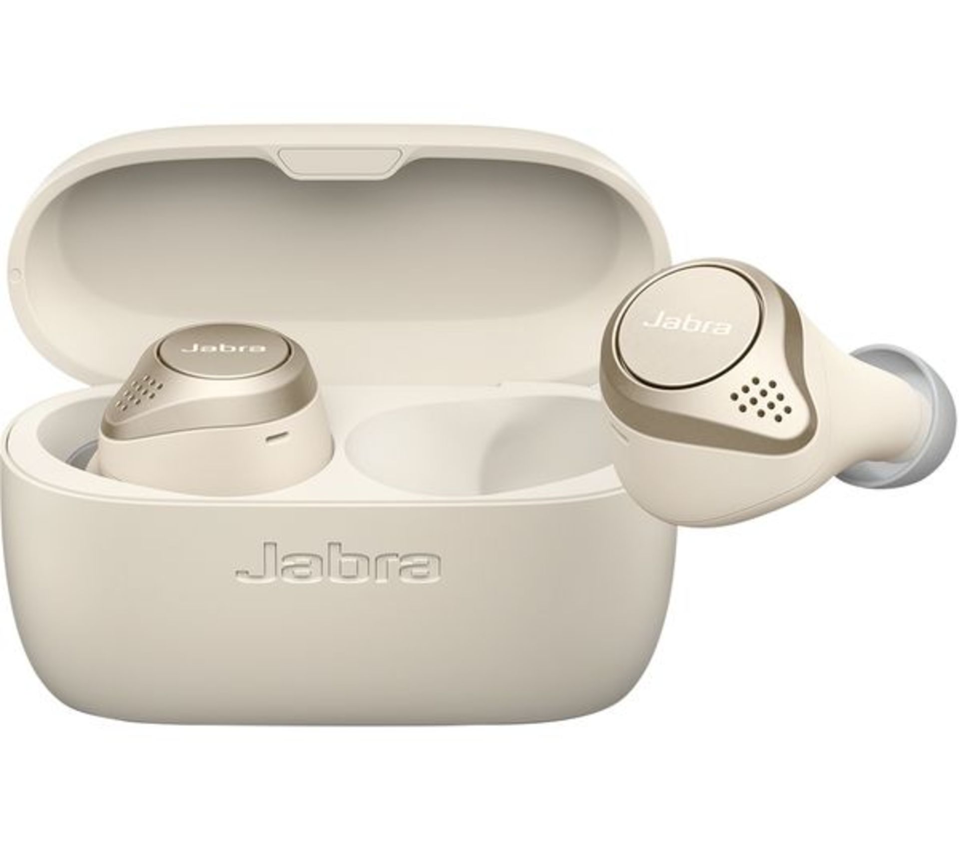 new jabra elite 75t wireless earbuds gold beige rrp £189.99 - Image 2 of 3