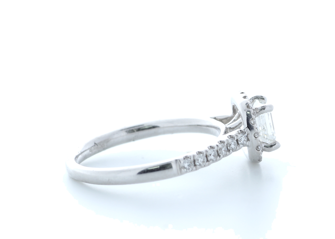 18ct White Gold Flawless Asscher Cut Diamond Ring 1.00 (0.71) Carats - Image 4 of 5