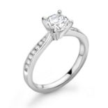 Platinum Wire Set Diamond Ring 1.19 Carats