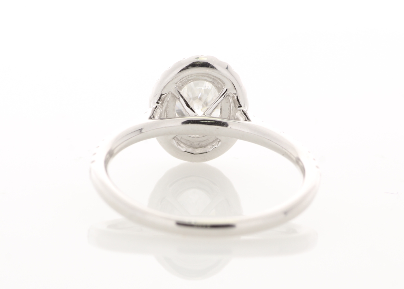 18ct White Gold Halo Set Ring 1.28 Carats - Image 4 of 5