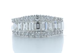 18ct White Gold Channel Set Semi Eternity Diamond Ring 1.75 Carats