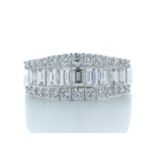 18ct White Gold Channel Set Semi Eternity Diamond Ring 1.75 Carats