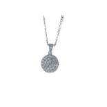 18ct White Gold Cluster Diamond Pendant 0.40 Carats