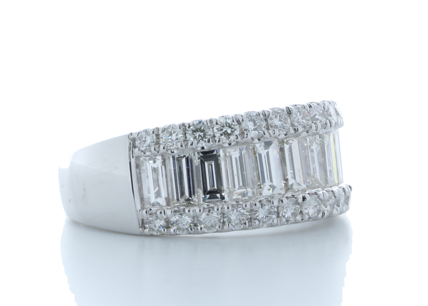 18ct White Gold Channel Set Semi Eternity Diamond Ring 2.34 Carats - Image 4 of 4