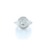 18ct White Gold Cushion Diamond Ring 7.03 Carats