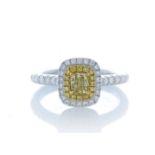 18ct White Gold Halo Set Ring 0.70 Carats