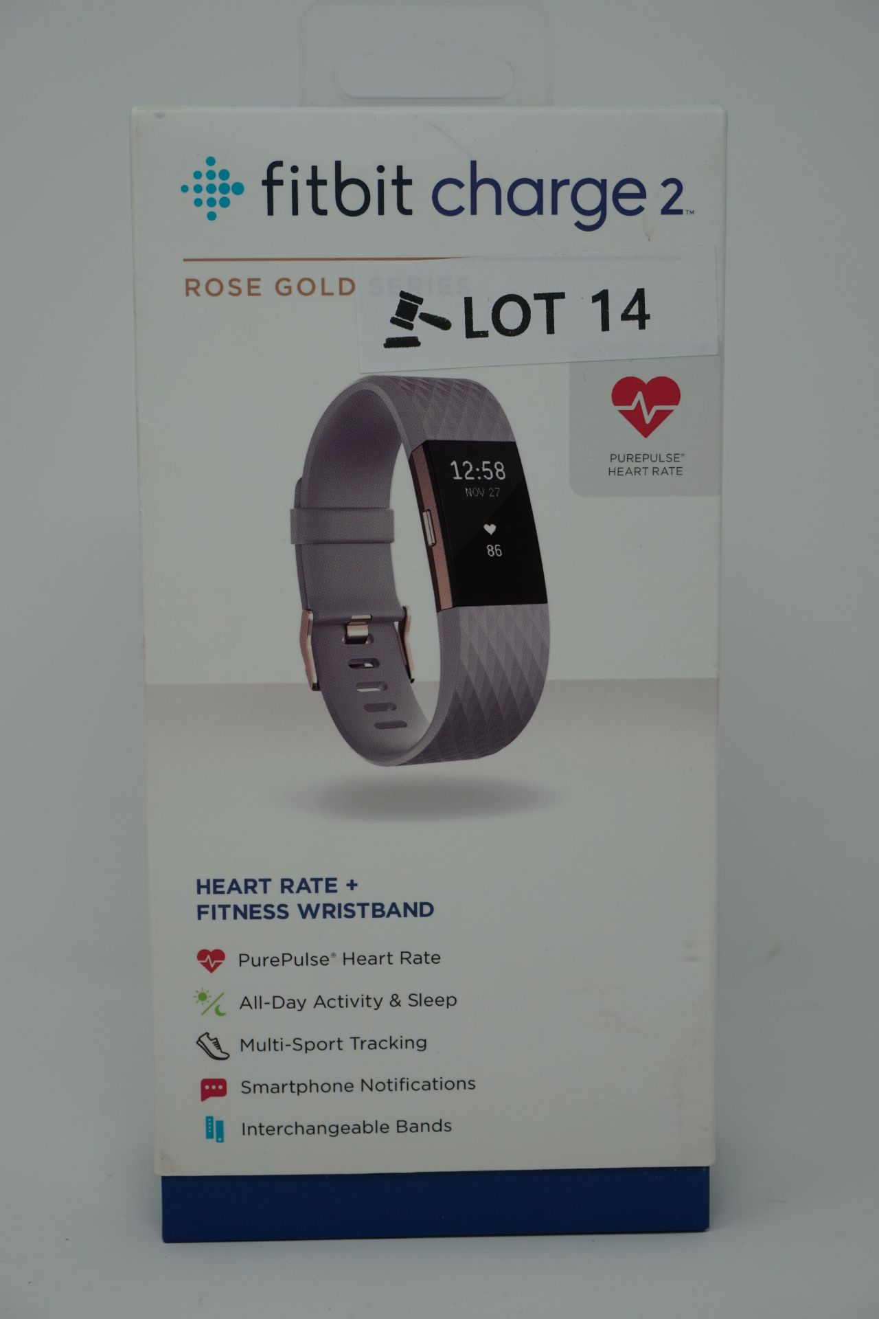 Fitbit charge 2 heart rate fitness wrist band - rose gold