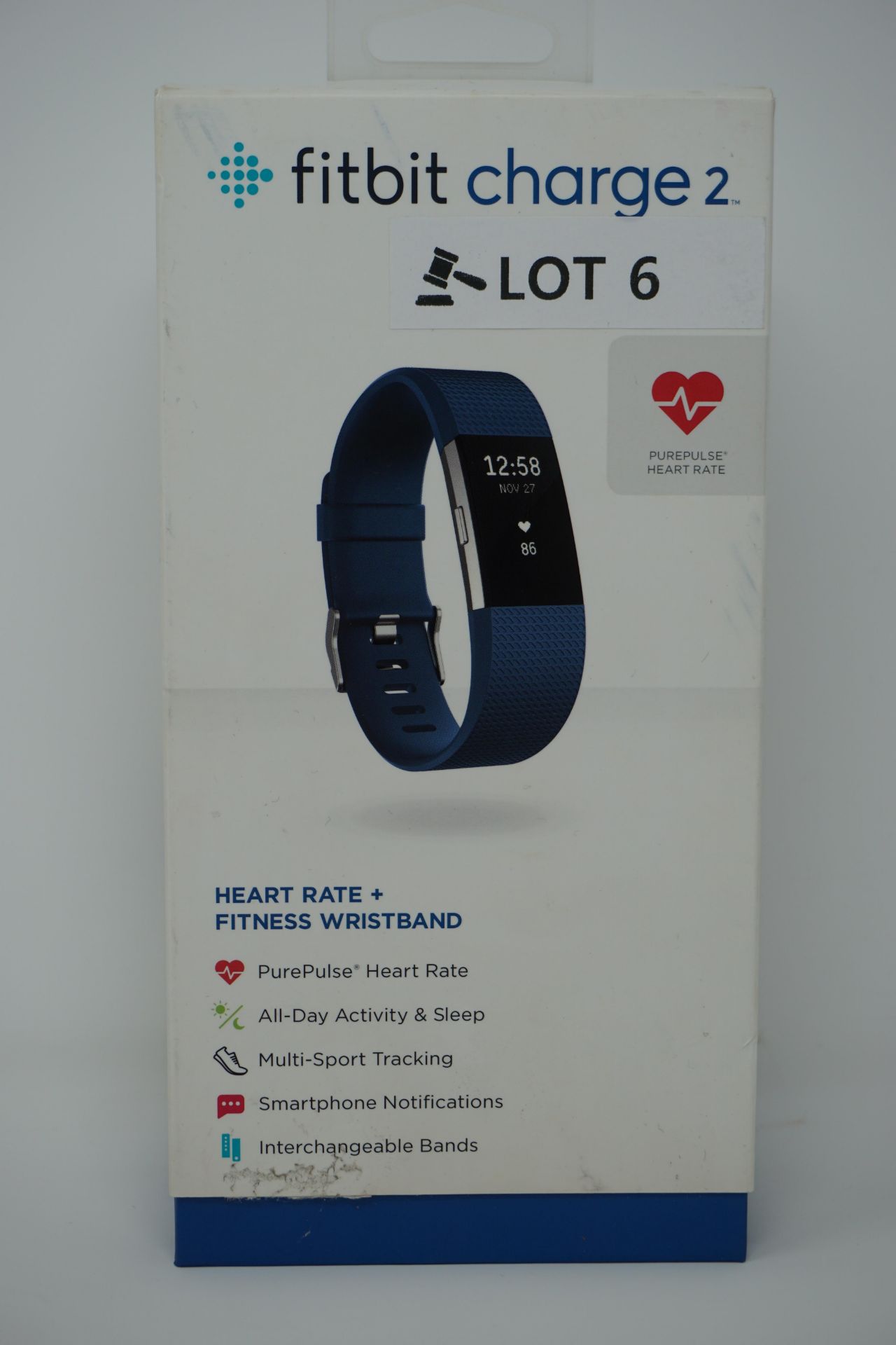 Fitbit charge 2 heart rate fitness wrist band - blue