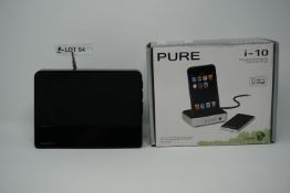 Bundle of 2 products including pure i-10 powered universal dock for ipod -silver