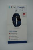 Fitbit charge 2 heart rate fitness wrist band - blue