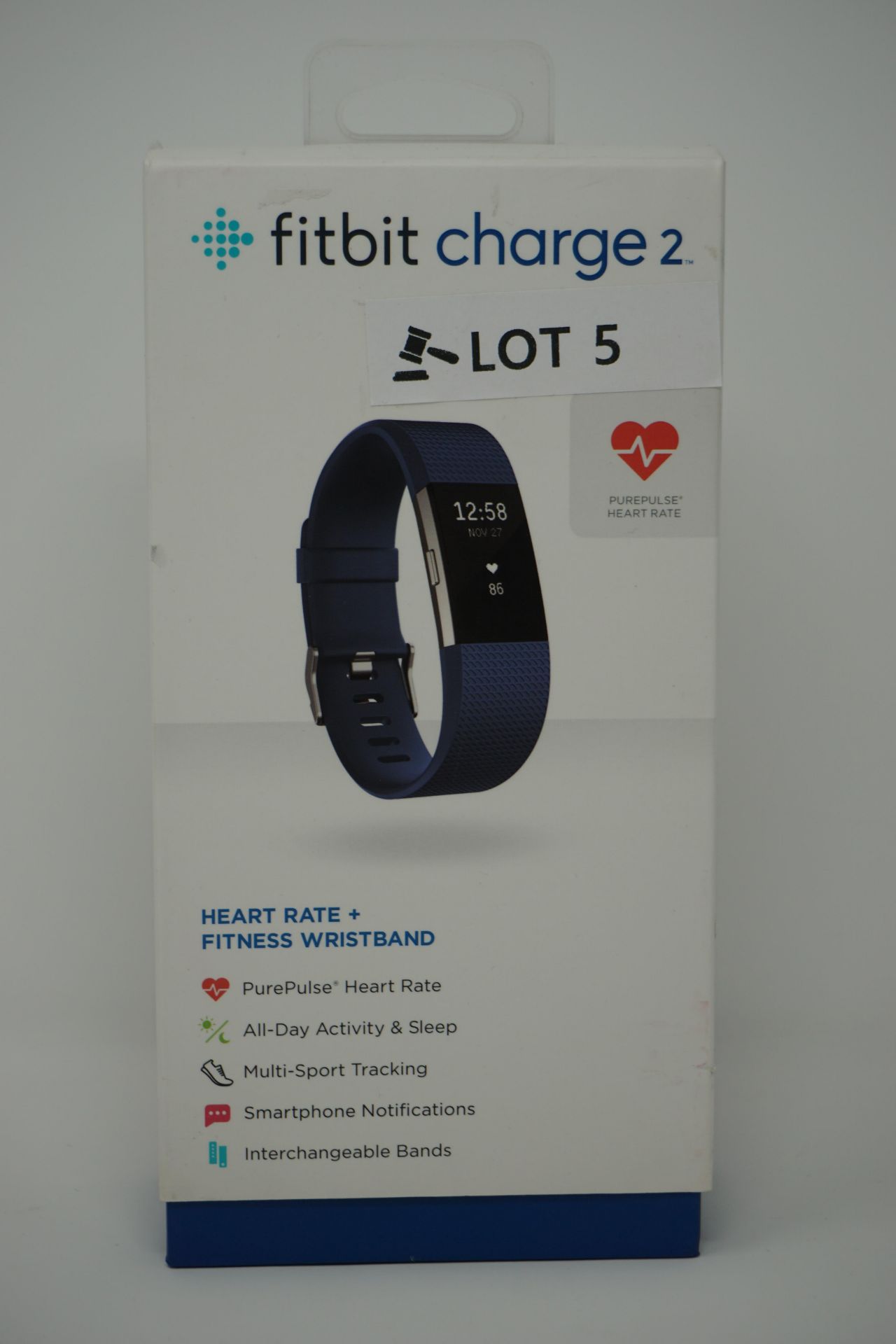 Fitbit charge 2 heart rate fitness wrist band - blue